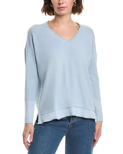Grey State Top In Blue