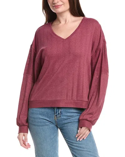 Grey State Top In Red