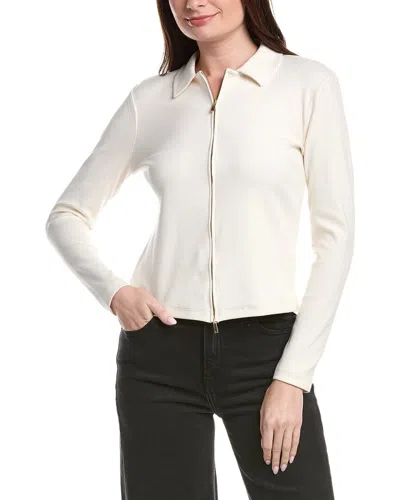 Grey State Top In White