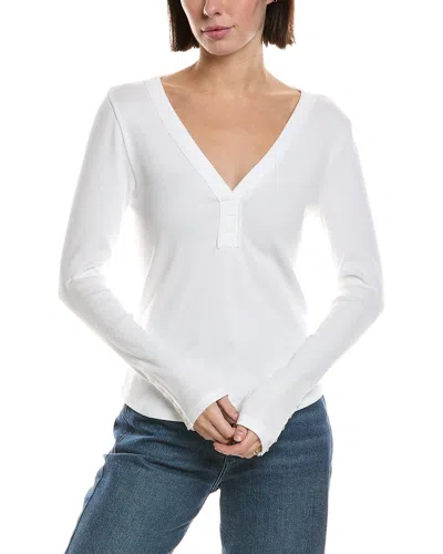 Grey State Top In White
