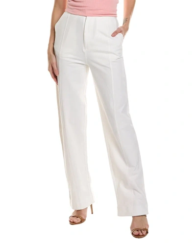Grey State Wide Leg Front Seam Pant In White