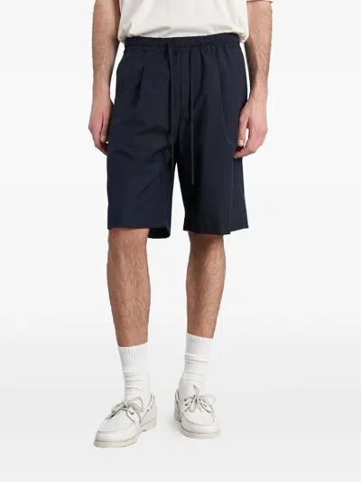 Greyed Davis Drawstring Pleated Shorts In Blue