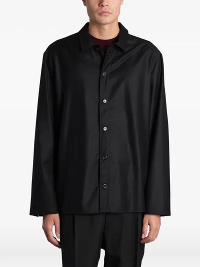 Greyed Luna Button-up Shirt Jacket In Black