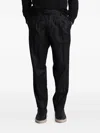 Greyed Pleated Trousers In Black