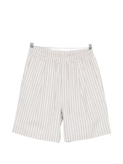 Greyed Striped Shorts In Gray