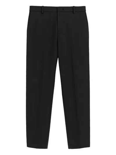 Greyed Wool Trousers In Black