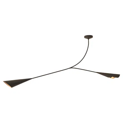 Pre-owned Greyge Calla 190 Cm Ceiling Lamp In Grey Steel By , Sculptural Italian Lighting In Gray