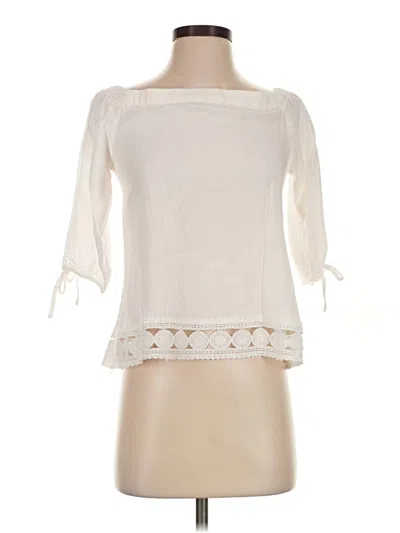 Pre-owned Greylin 3/4 Sleeve Blouse In Ivory