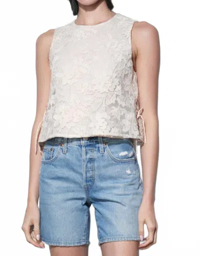Greylin Alba Lace Embroidered Tank Top In Natural In White