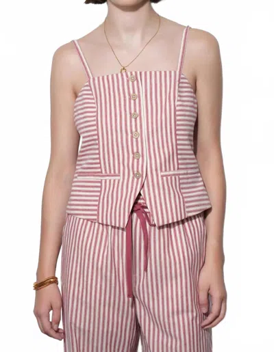 Greylin Audrey Square Neck Vest Top In Berry In Multi
