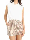 Greylin Bayview Stripe Shorts In Ivory/cinnamon In Neutral