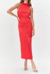 Greylin Brayeln Midi Dress In Red In Red
