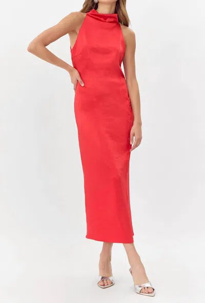 Greylin Brayeln Midi Dress In Red