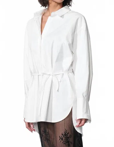 Greylin Charlotte Long Sleeve Button Up Shirt In White