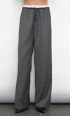 Greylin Coltrane Draw Waist Trouser In Charcoal In Gray