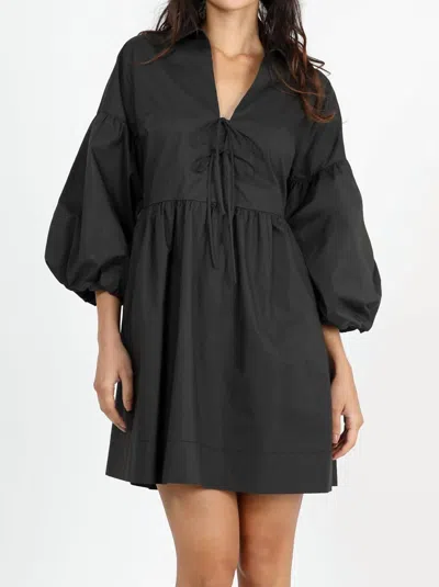 Greylin Connie Balloon Dress In Black