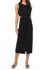 Greylin Ednis Cut Out Midi Dress In Black In Black