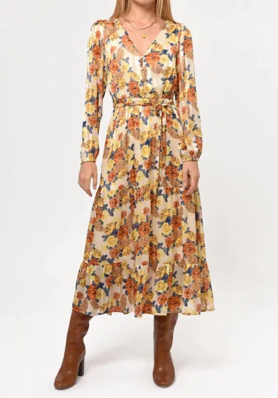 Greylin Elinda Maxi Dress In Mustard In Multi