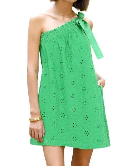 Greylin Ellis Eyelet Dress In Green