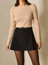 Greylin Felina Puff Sleeve Top In Bone