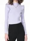 Greylin Freda Ruffle Knit Top In Lavender In Purple