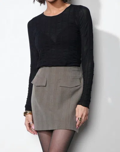 Greylin Freya Sheer Top In Black