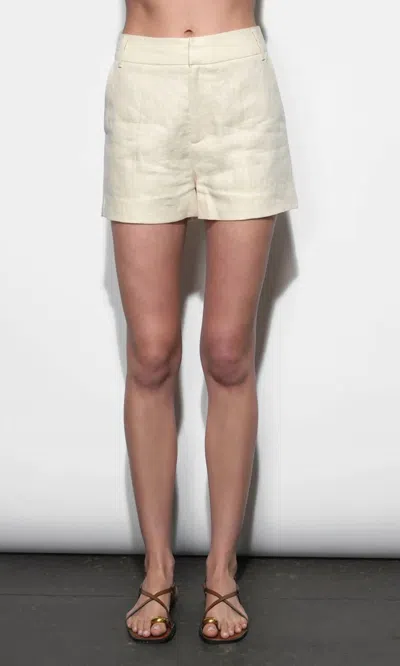 Greylin Haisley Linen Shorts In Stone In Neutral