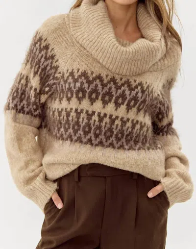 Greylin Harris Sweater In Camel Brown In Yellow