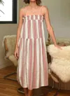 Greylin Heihee Strappy Midi Dress In Fuchsia Olive In Multi