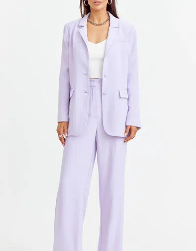 Greylin High Rise Wide Leg Trouser In Purple