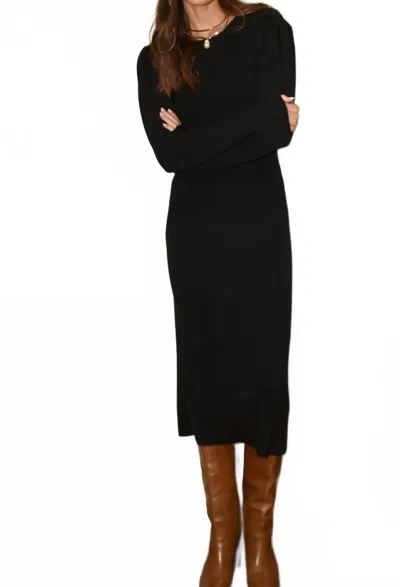 Greylin Honor Sweater Kinit Midi Dress In Black