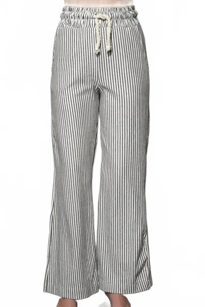 Greylin Isla Wide Leg Knit Pull Up Pants In Black/ivory In Multi
