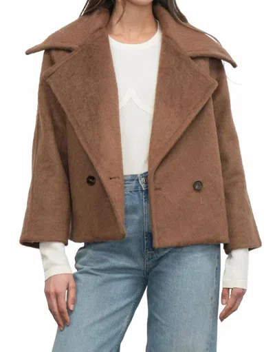 Greylin Iva Short Coat In Chestnut In Brown