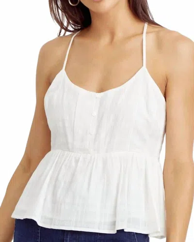 Greylin Iza Strappy Peplum Tank In White