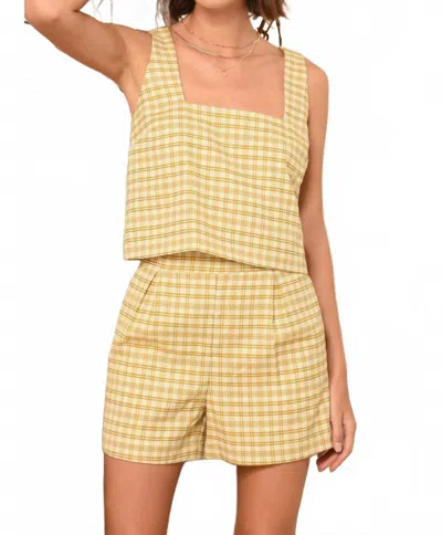 Greylin Joslyn Square Neck Top In Yellow