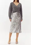 Greylin Lacey Sequins Midi Skirt In Silver Multi In Multi