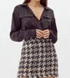 Greylin Lenny Houndstooth Tweed Mini Skirt In Black Multi In Multi