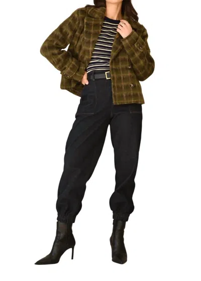 Greylin Liza Plaid Jacket In Brown/moss/tan In Multi