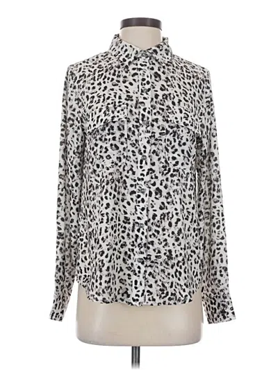 Pre-owned Greylin Long Sleeve Blouse In Silver