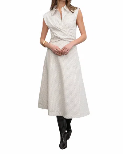 Greylin Lorena Midi Dress In Stripe In Neutral