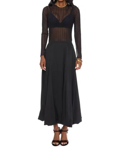 Greylin Mila Bubble Maxi Skirt In Black