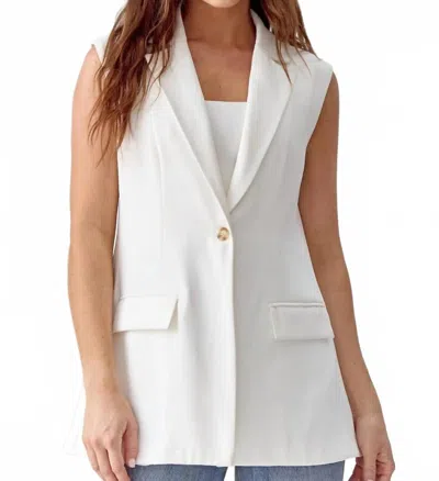 Greylin Monse Sleeveless Blazer In White