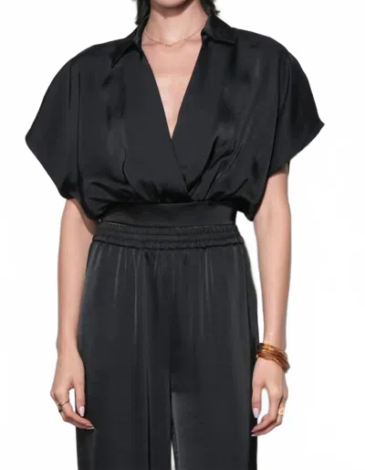 Greylin Nisa Dolman Sleeve Top In Black In Blue