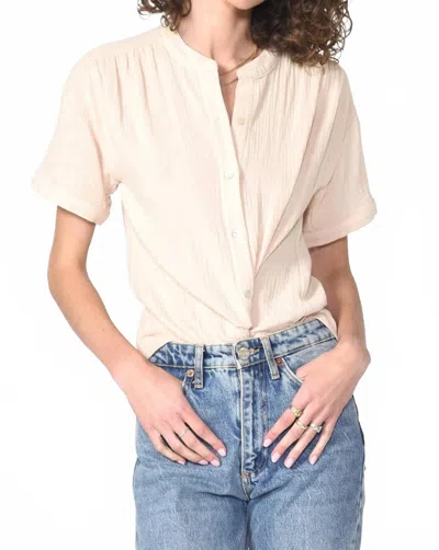 Greylin Olana Cotton Gauze Blouse In Natural In Gold