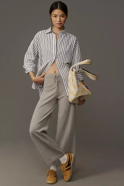 Greylin Paige Soft Wide-leg Knit Pants In Grey