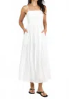 Greylin Portia Cotton Eyelet Midi Dress In White In White