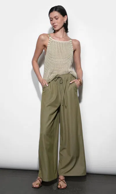 Greylin Quincy Sleeveless Top In Olive In Green