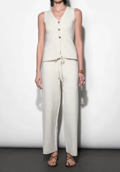 Greylin Raven Knit Pull On Pants In Sand In Gray