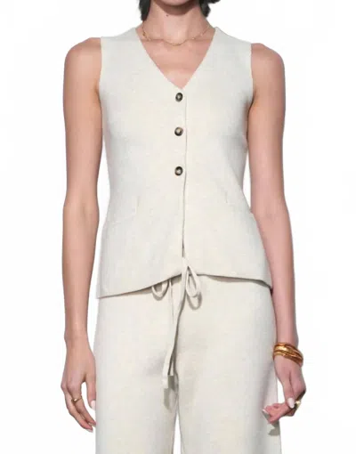 Greylin Raven Slim Fit Knit Vest In Sand In Neutral