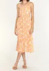 Greylin Reya One Shoulder Textured Chiffon Cut Out Dress In Floral In Beige